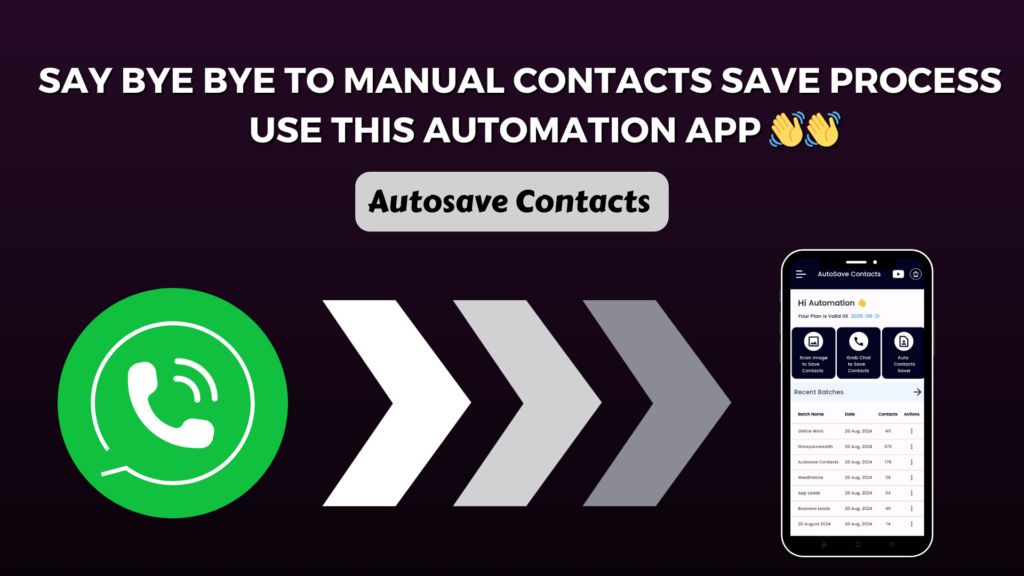  Save All WhatsApp Unsaved Contacts at Once
