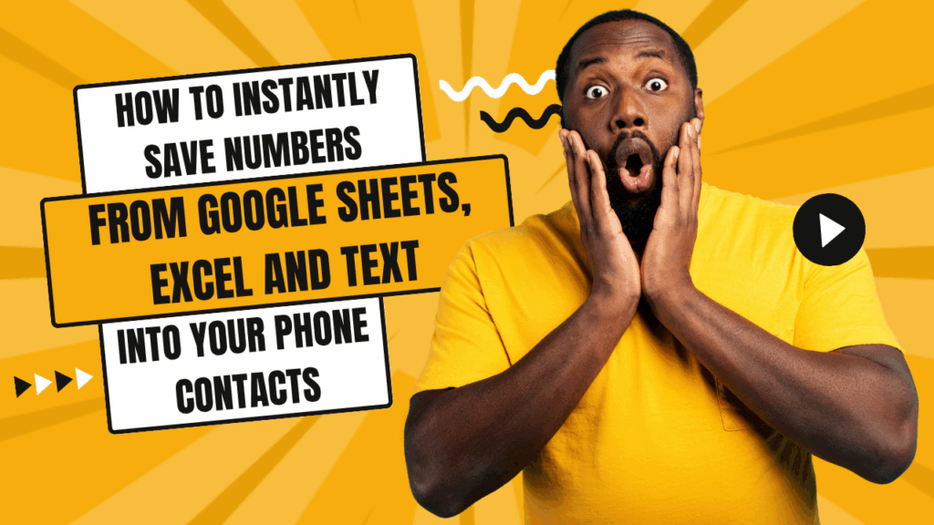How to Instantly Save Numbers from Google Sheets