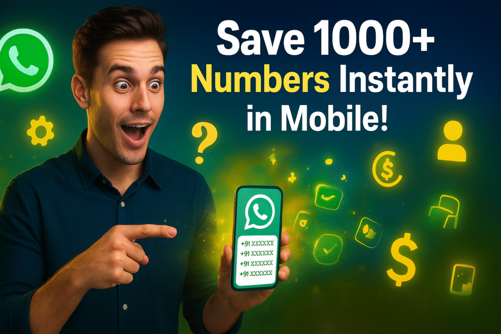 Auto Save All WhatsApp Numbers in One Tap