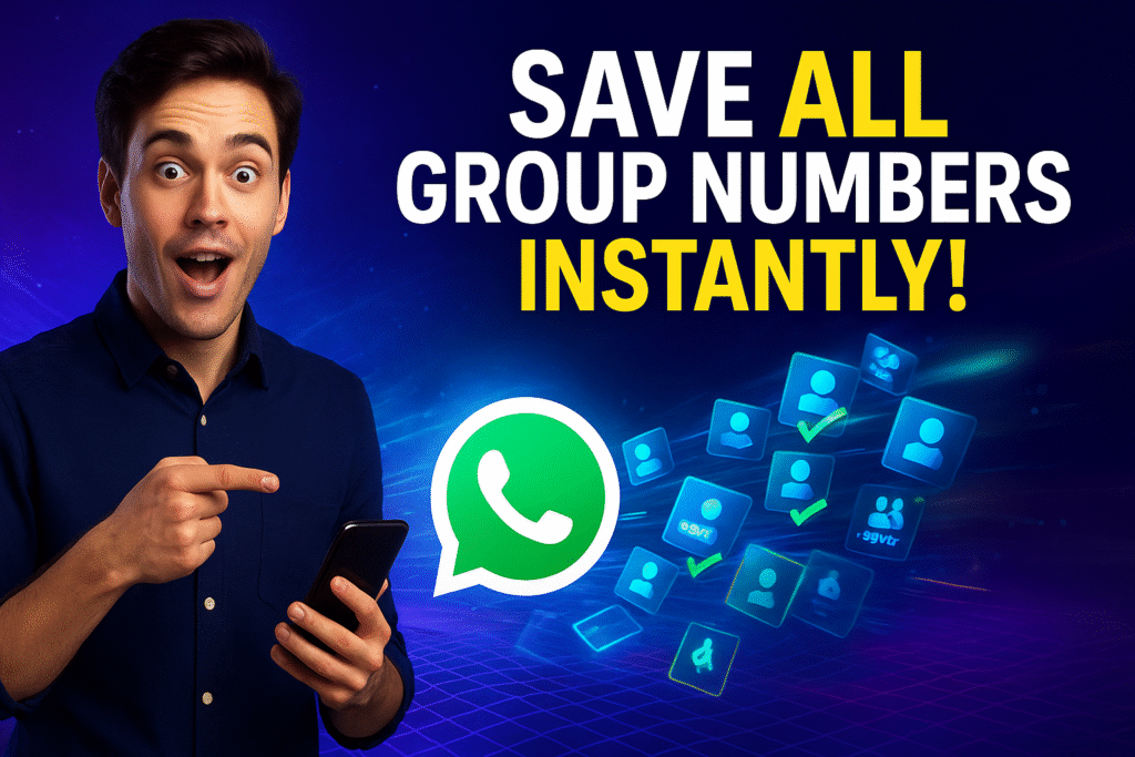 Save All Group Members’ Numbers from WhatsApp Instantly