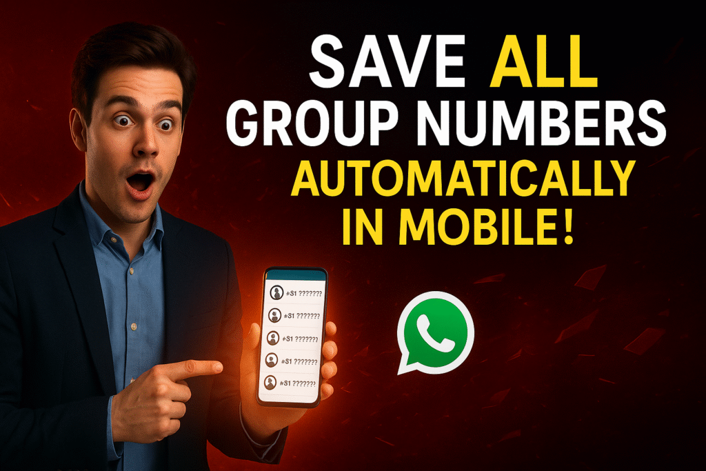 Fastest Way to Save WhatsApp Group Numbers