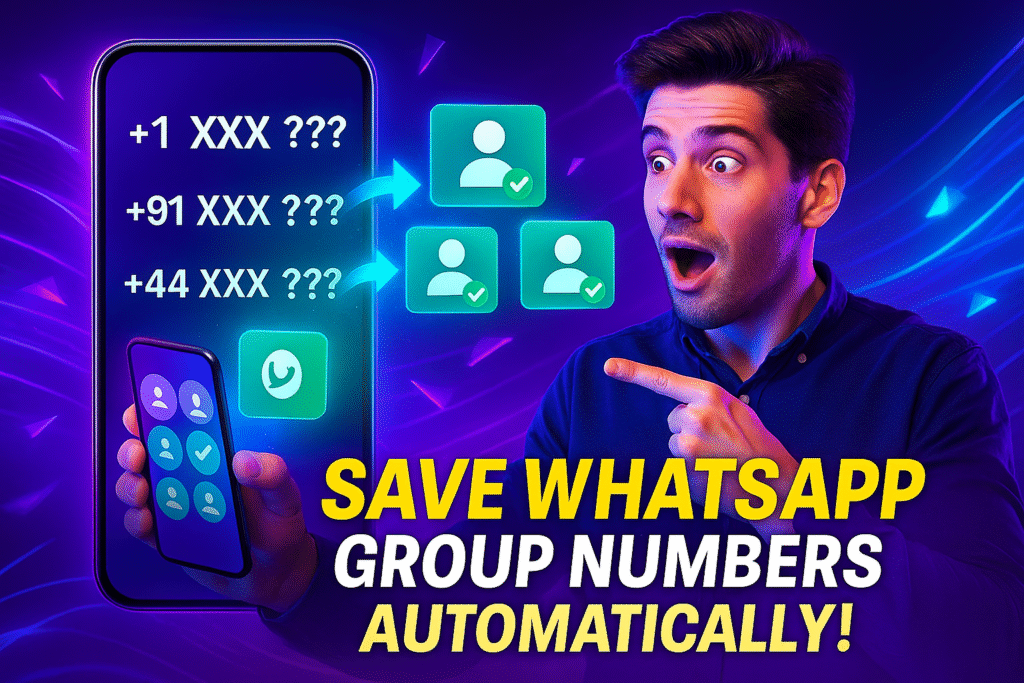 Auto Save Contacts from WhatsApp Groups