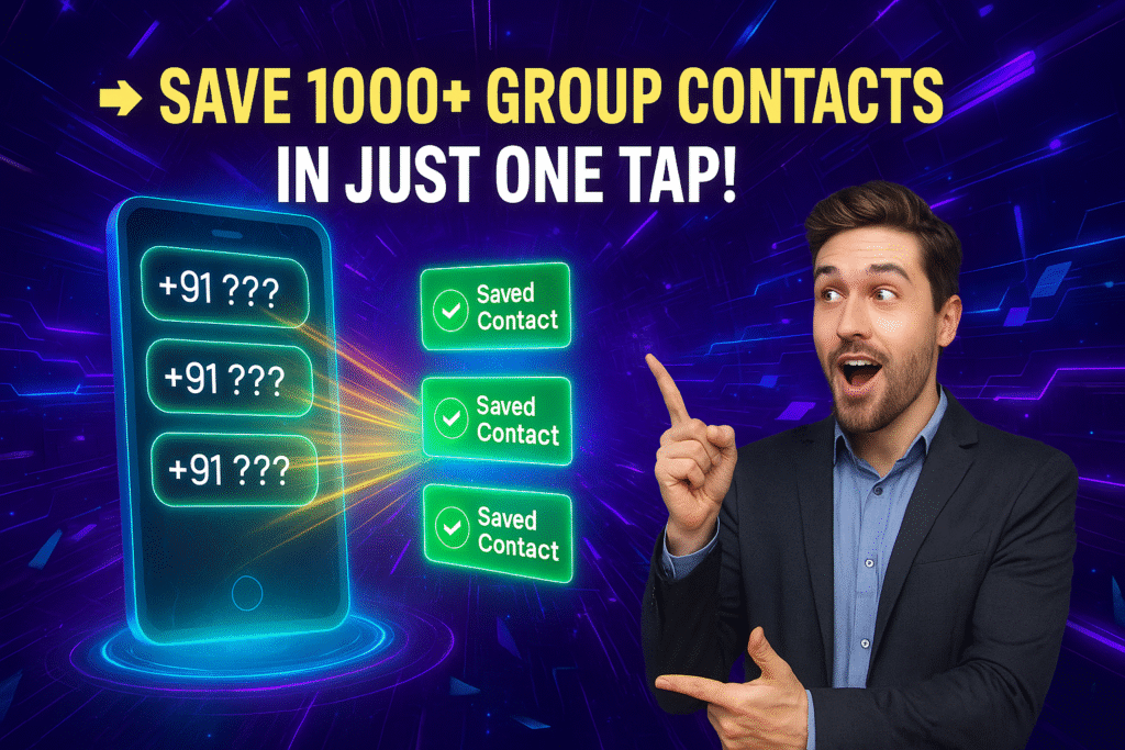 Save WhatsApp Group Contacts in One Click