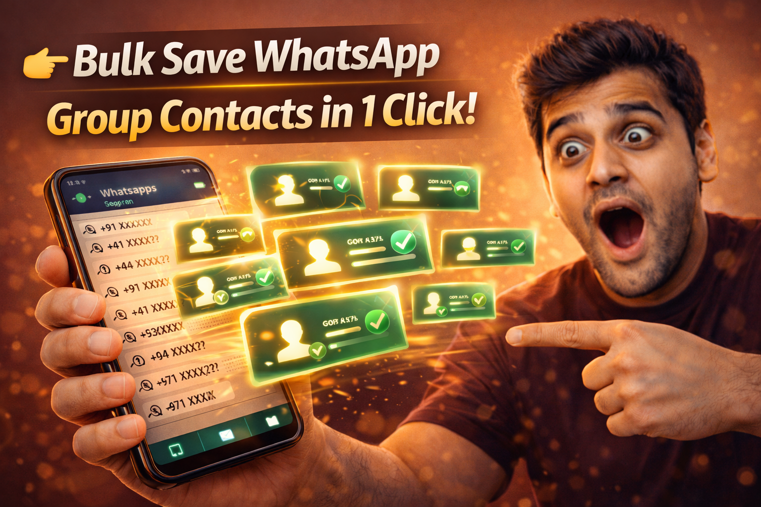 Save WhatsApp Numbers in One Tap with Autosave Contacts