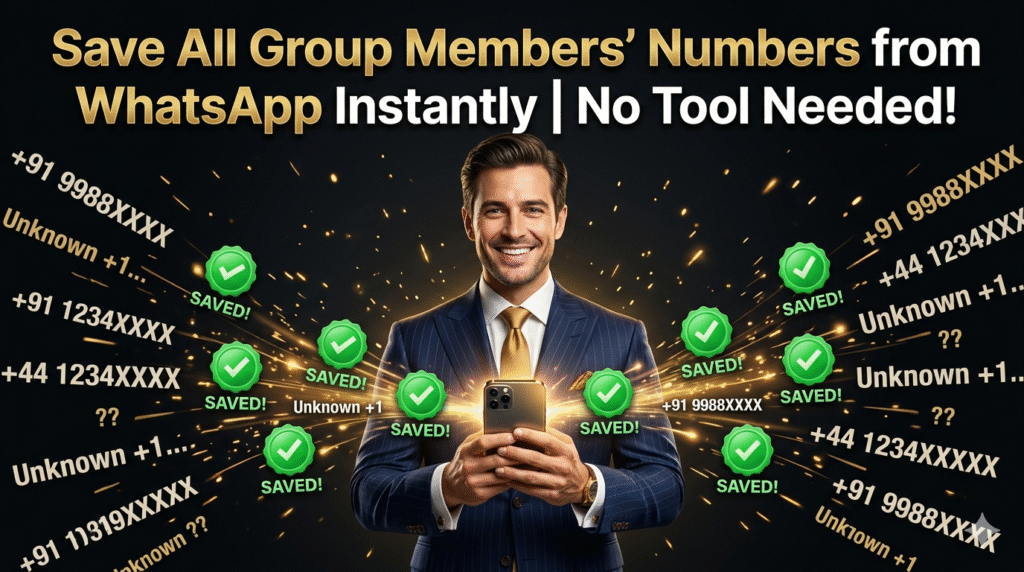 WhatsApp Group Contacts Saver App