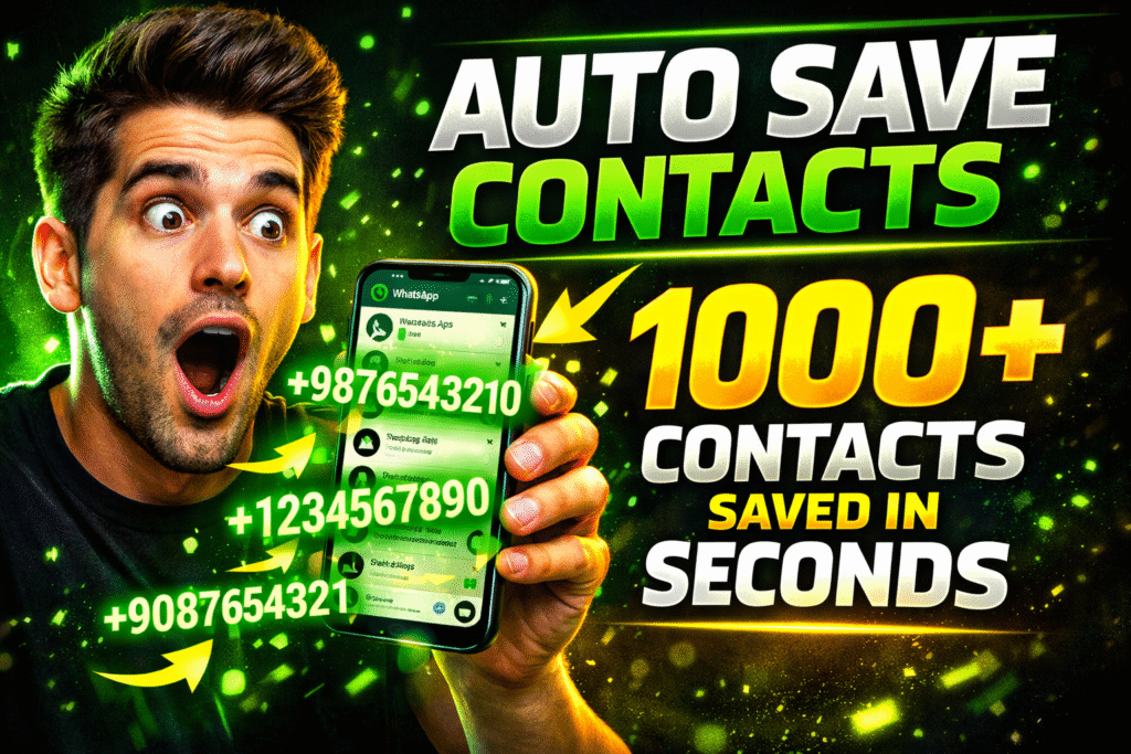 WhatsApp Bulk Contact Save Trick