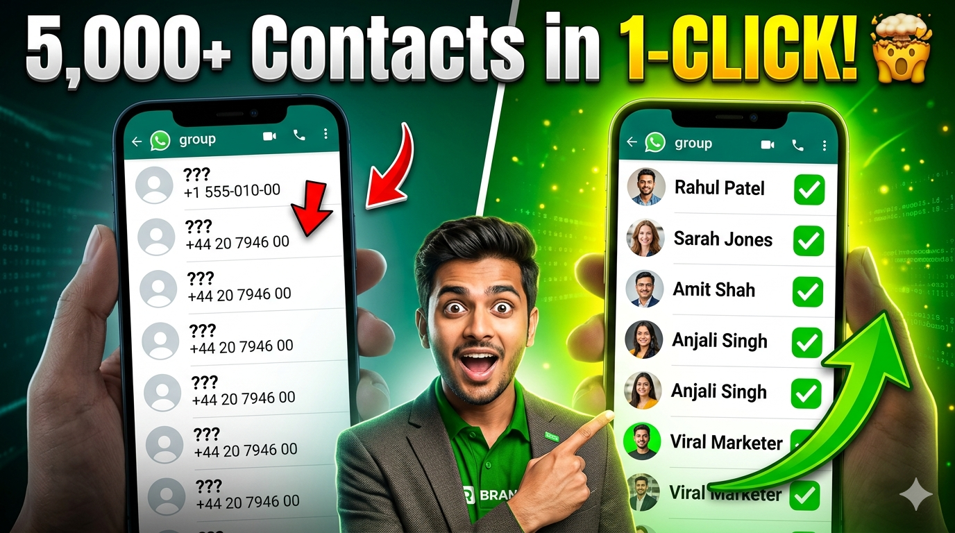 How to Save WhatsApp Unknown Numbers Automatically | Autosave Contacts App Demo