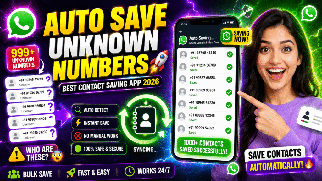 Save Unlimited WhatsApp Contacts with One Click