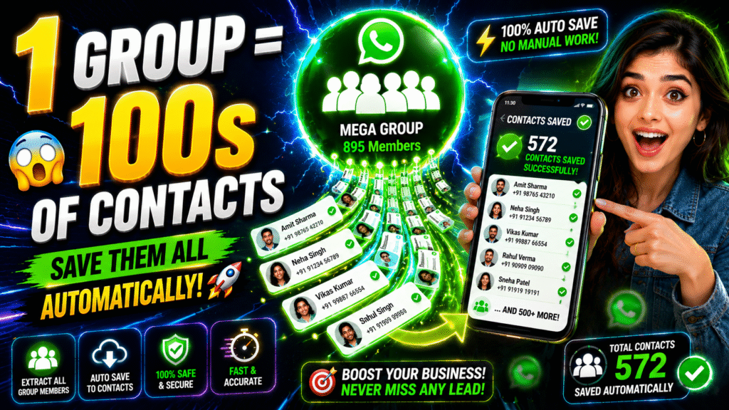 How To Auto Save WhatsApp Group Contacts in Seconds