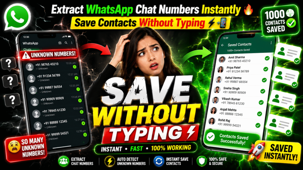 Save Unlimited WhatsApp Contacts with One Click